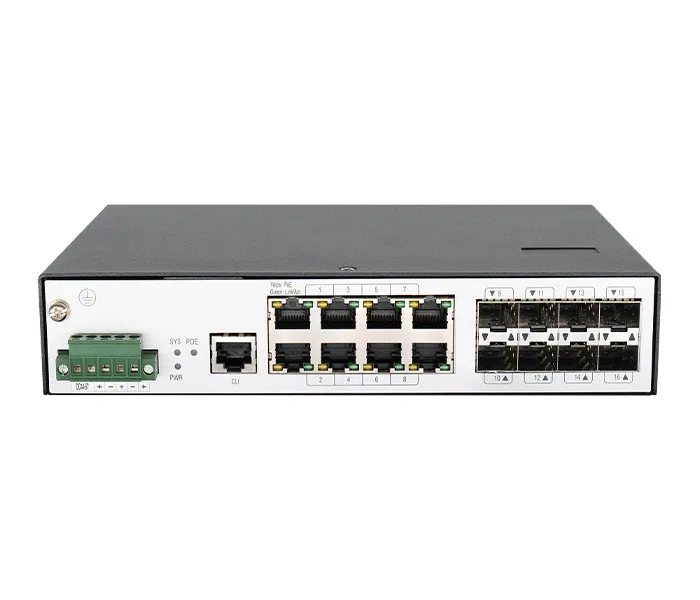 8 Port managed Industrial PoE Switch