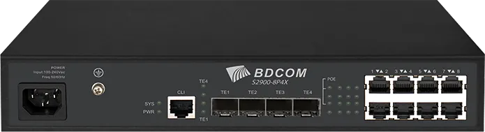 8 Port managed PoE Switch