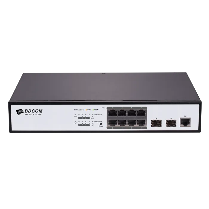 8 Port managed POE Switch
