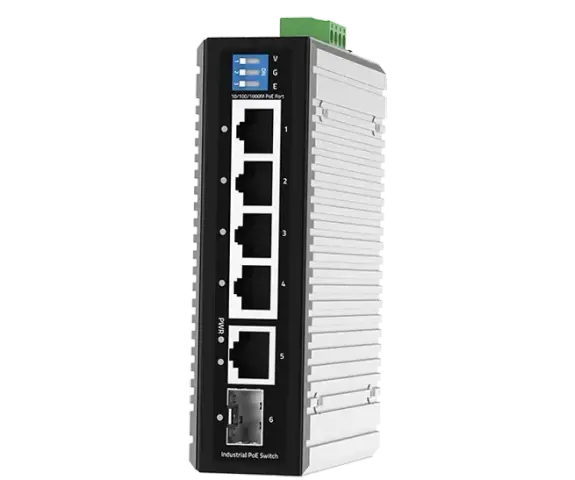 4 Port Unmanaged Industrial PoE Switch