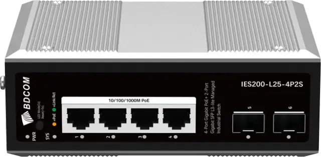 4 Port managed L3-lite Industrial PoE Switch