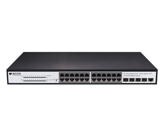 24 Port managed PoE Switch