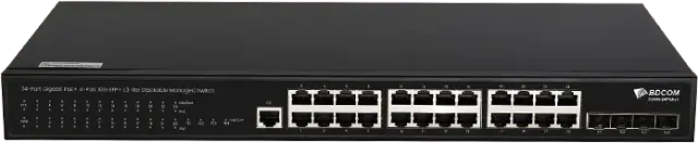24 Port managed PoE Switch
