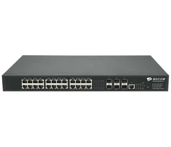 24 Port managed PoE Switch